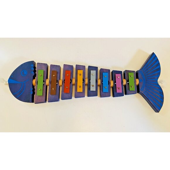 Fish Xylophone Glockenspiel Gerophone Musical Instrument Blue - Picture 1 of 11